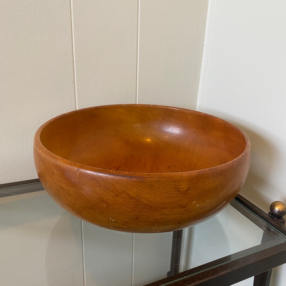 Vintage Handmade Wood Bowl - Picture 3 of 7